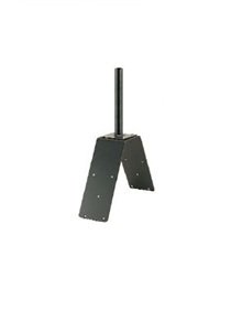 Adjustable black steel roof mount bracket for weathervane installation on pitched roofs.