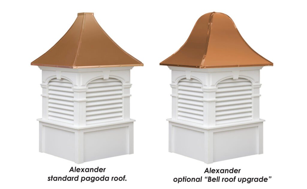 alexander cupola standard pagoda roof and bell roof upgrade