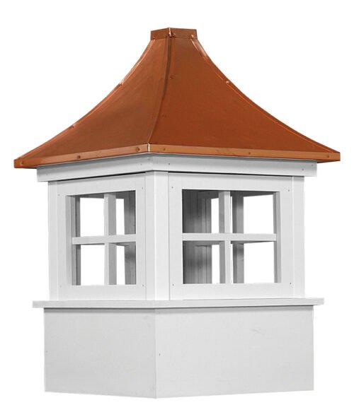 Carlisle cupola with copper roof and windows