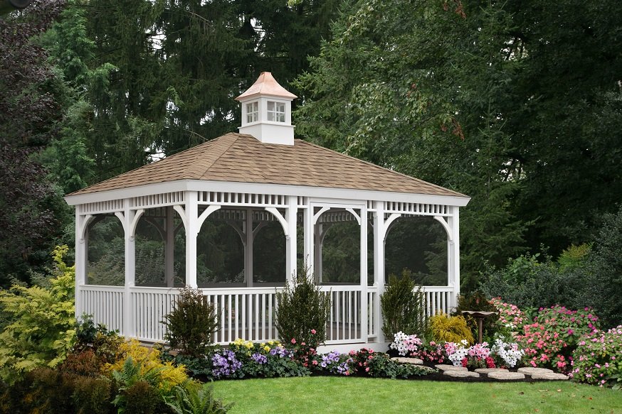 Carlisle cupola installed on garden gazebo roof