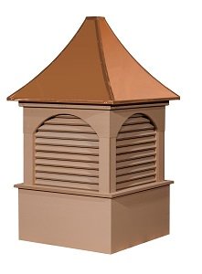 Dalton cedar cupola with copper pyramid roof