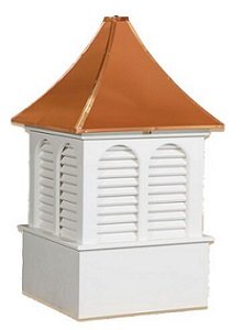 Dalton white cupola with copper pyramid roof