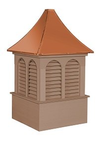 Dalton cedar cupola with copper pyramid roof