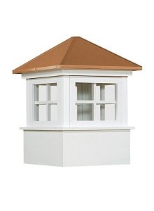 Ellsworth cupola with copper pyramid roof and windows