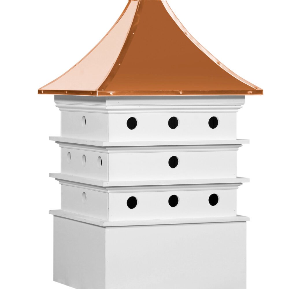 Martin style cupola with copper roof and circular vent openings