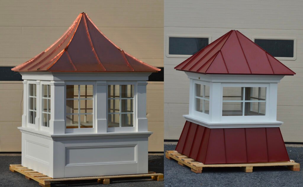 seamed metal roof cupola compared to copper pagoda roof