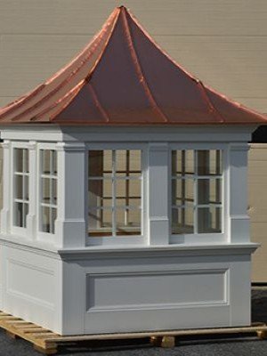 white cupola with copper roof