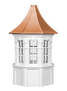 Danbury cupola with copper pyramid roof