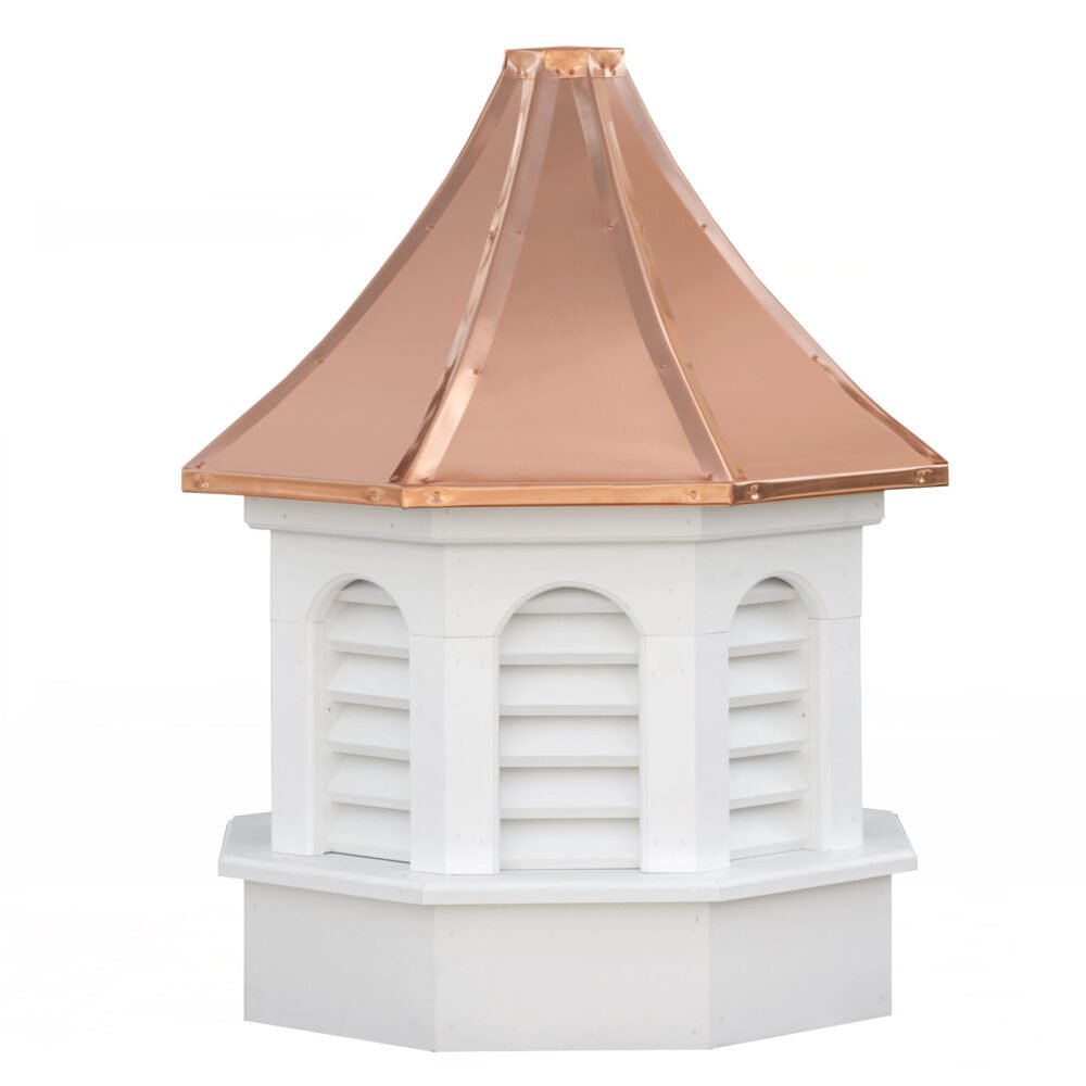 White estate cupola with copper Kingston roof