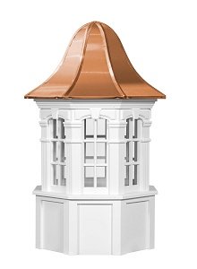 Yarmouth style vinyl cupola with copper roof
